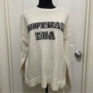 New Jessica Simpson Football‎ Era Knit Sweater Pullover Women's Medium NWT